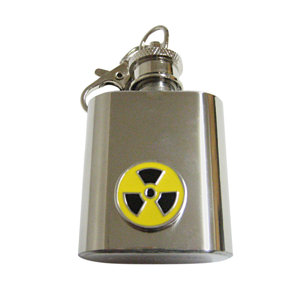 Radioactive Sign Keychain Flask - Picture 1 of 1